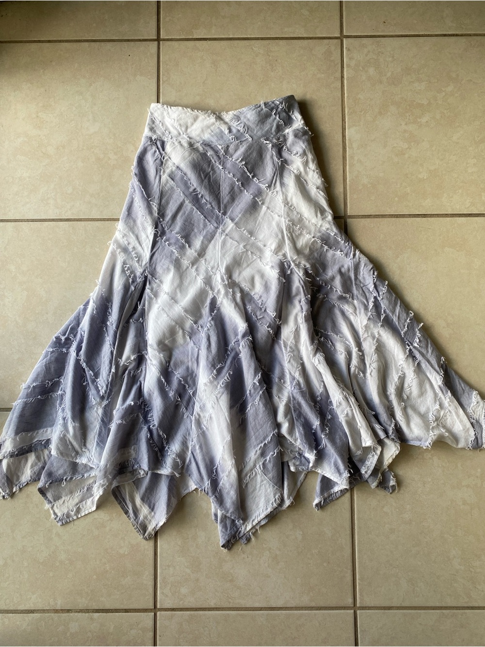 Y2K 100% cotton Vintage Handkerchief Skirt